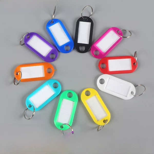 Color plastic PP key tag Mark luggage tag Hotel Hotel number classification card key chain key chain