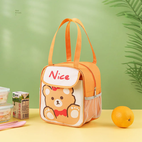 Portable lunch bag, lunch box bag, insulated bag, portable fresh-keeping meal bag, office worker, primary school student, cute cartoon lunch bag