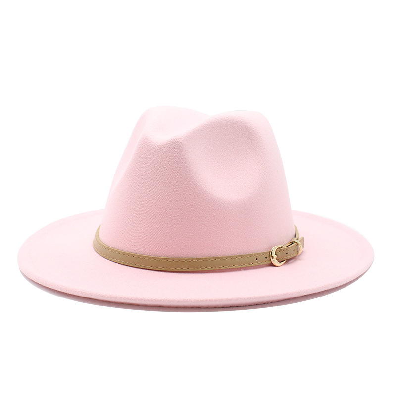 Otoño y invierno británico para hombres y mujeres nuevo sombrero de lana de jazz sombrero de bisel sombrero clásico sombrero de moda sombrero de felt al por mayor