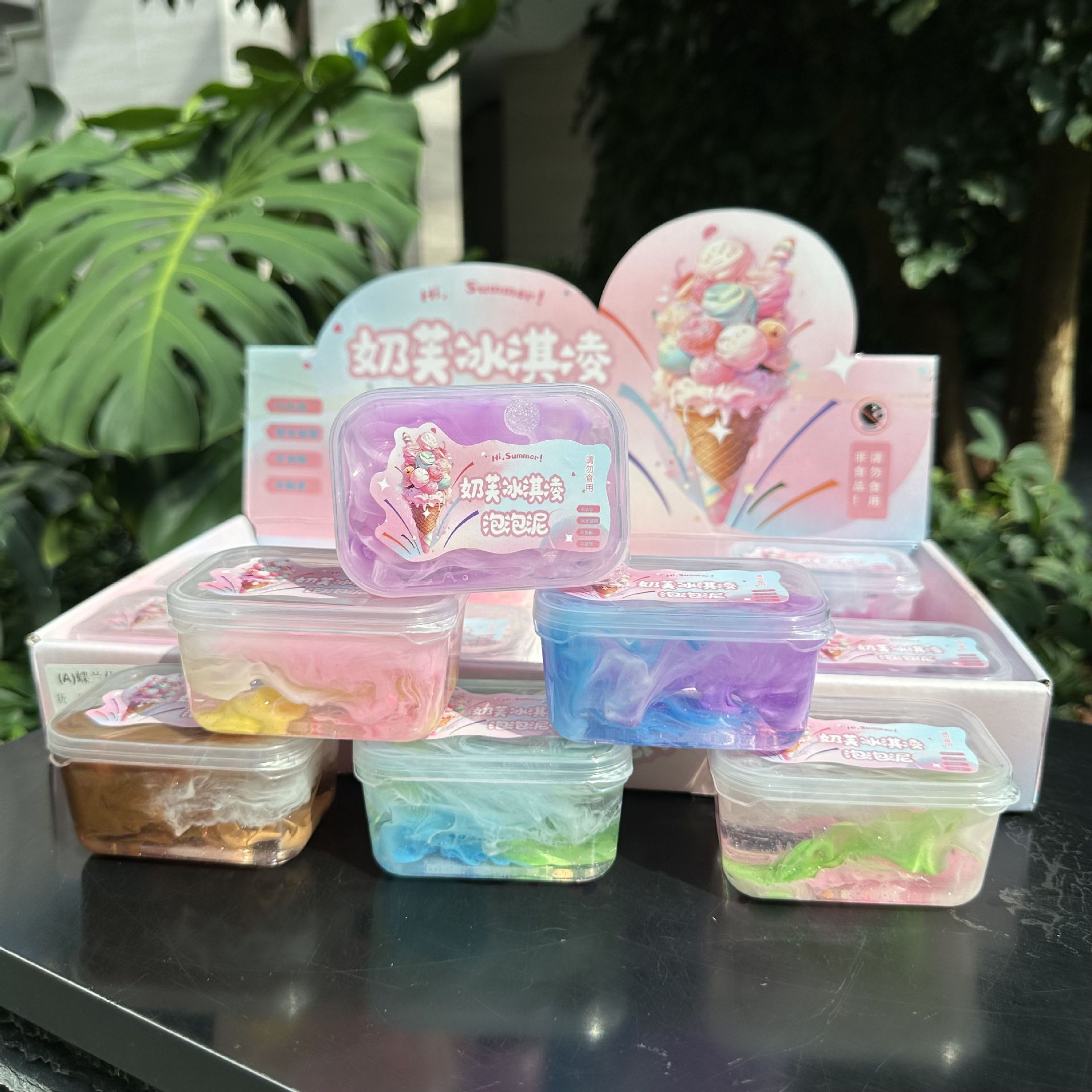 Nuevos productos de alto valor facial barro de cristal líquido juguetes de slime estudiantes y niños seguros no pegajosos liberación lote de pegamento espumante