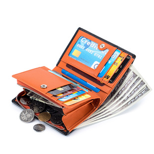 Cross-Border Men's wallet card holder RFID anti-magnetic lining leather wallet short multi-function men's wallet 2021