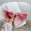 Sunglasses from pearl heart-shaped, sun protection cream, suitable for import, European style, UF-protection