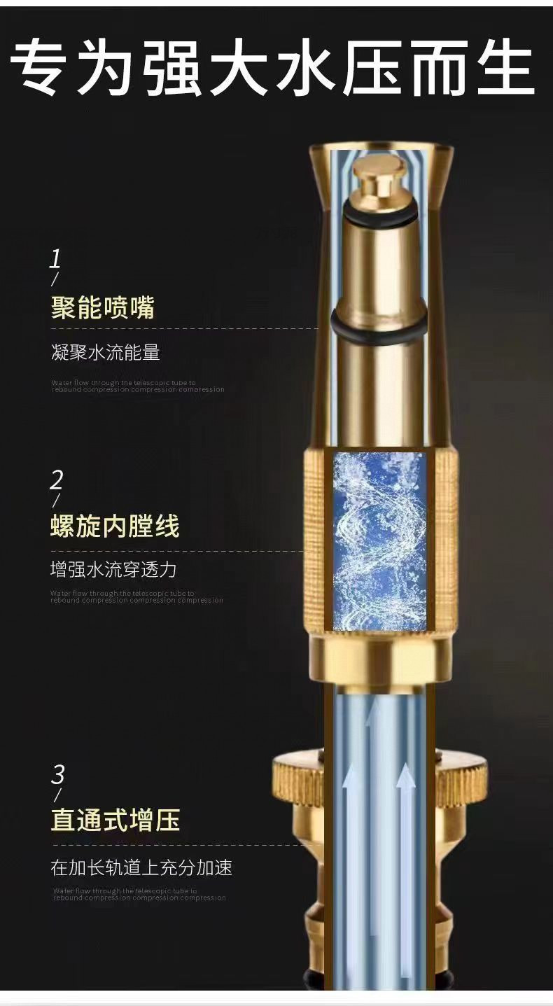 Household Car Wash High-Pressure Water High-Strength Multi-Functional Straight Nozzle Water Pipe Four-Season Hose Flushing Floor High-Pressure Wholesale