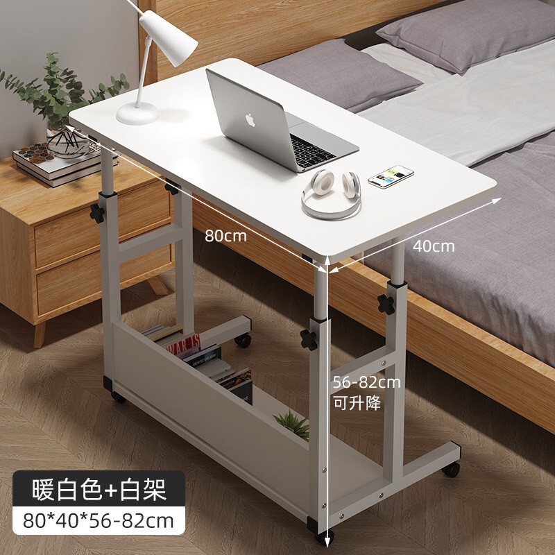 卧室床边桌可移动出租屋桌子家用升降电脑桌简易宿舍懒人双层升降|undefined