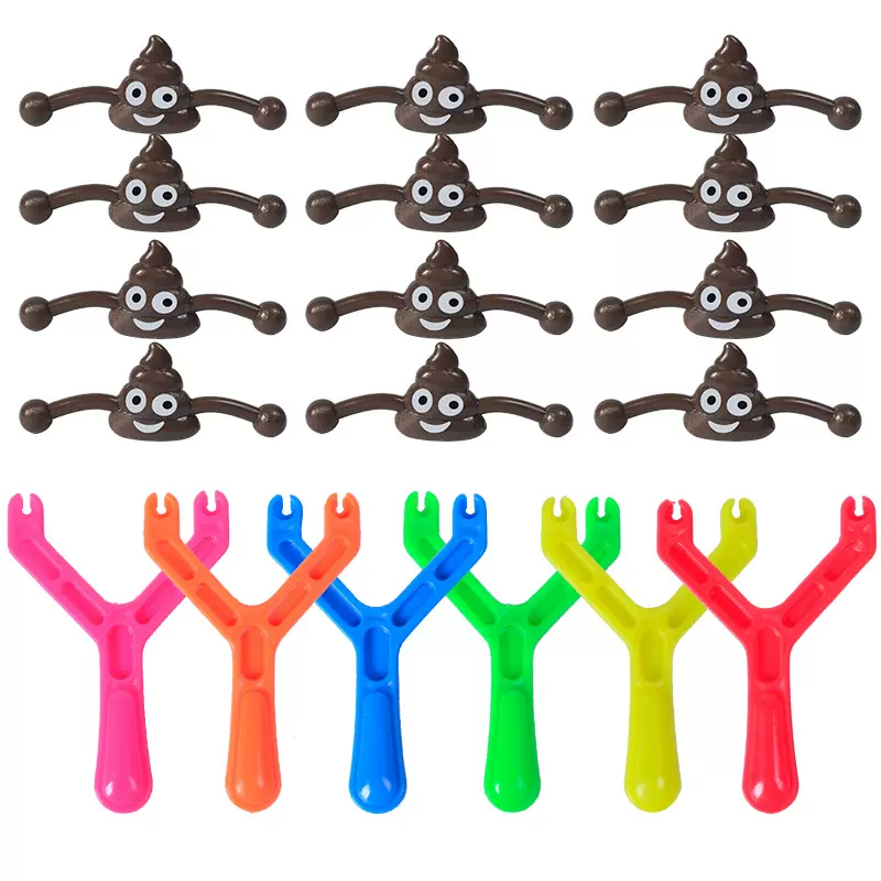 亚马逊爆款创意弹射便便弹弓粘墙大便发泄整蛊搞笑玩具tpr粑粑