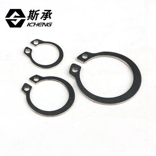 304 stainless steel C-shaped shaft with retaining ring shaft clamping bearing shaft with elastic snap ring circlip C-shaped external shaft clamping