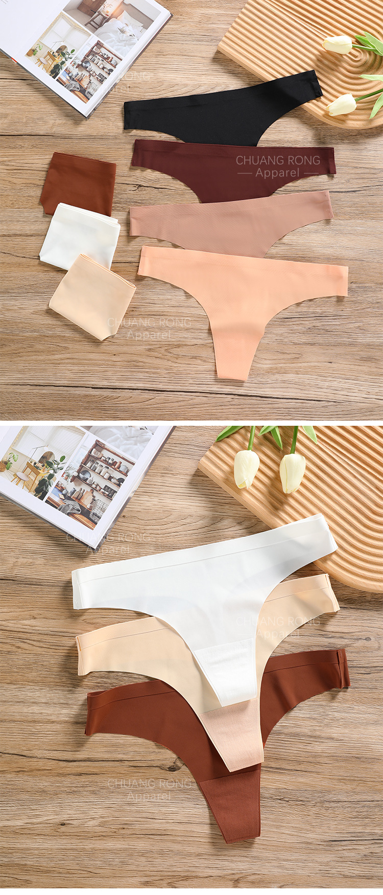 Solid Color Sport Style Ice Silk Nylon Seamless Yoga Sports All Seasons Low Waist Panties Panties display picture 4