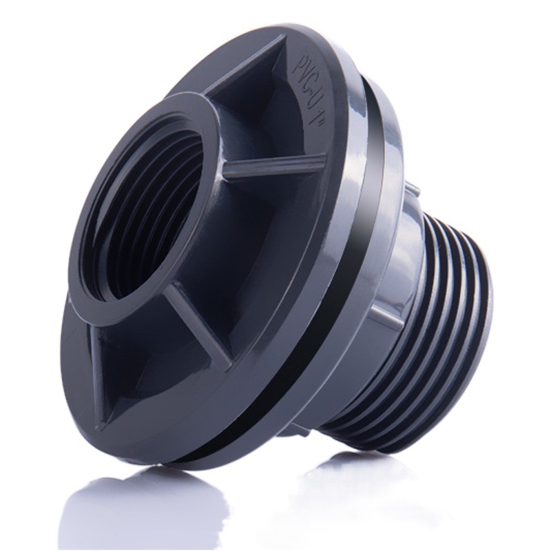 PVC conector del tanque de agua del tanque de peces hilo conector de plástico cable interno y externo hilo estándar británico Junta recta al por mayor