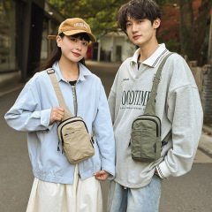 日本製 シンプル カジュアル カップル チェストバッグ 大容量 ナイロン 軽量 ショルダーバッグ 男女兼用 おしゃれ 通勤 クロスボディバッグ