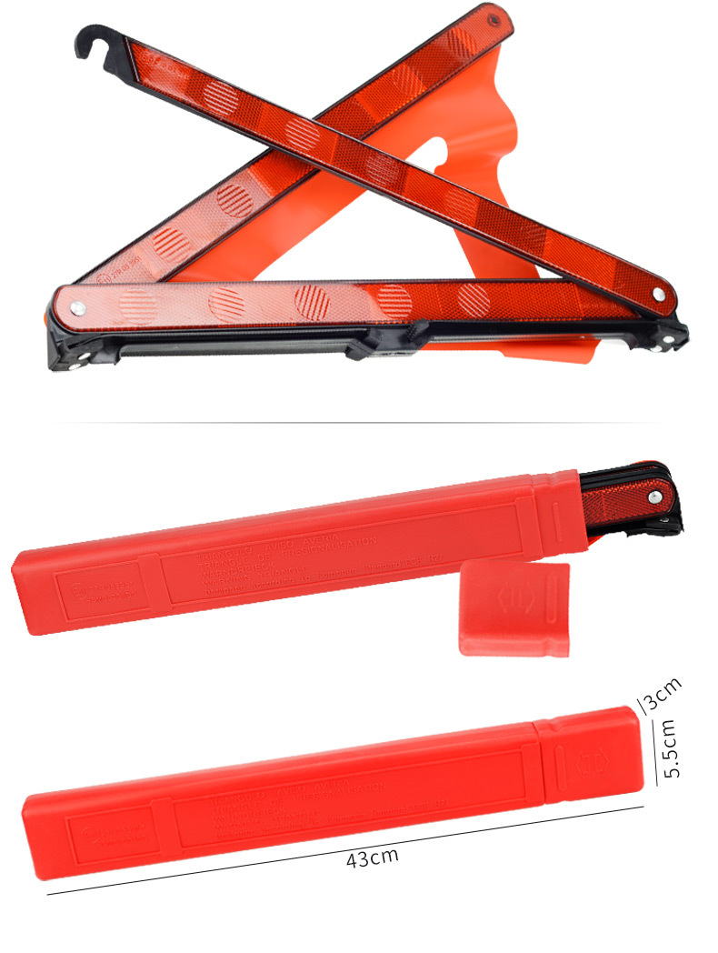 Car Tripod Warning Sign Small Car Tripod Reflective Folding Fault Hazard Sign for Emergency Parking