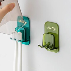歯ブラシホルダー穴なしトイレうがいコップ家庭用収納水切りコップ歯磨き多機能ホルダー