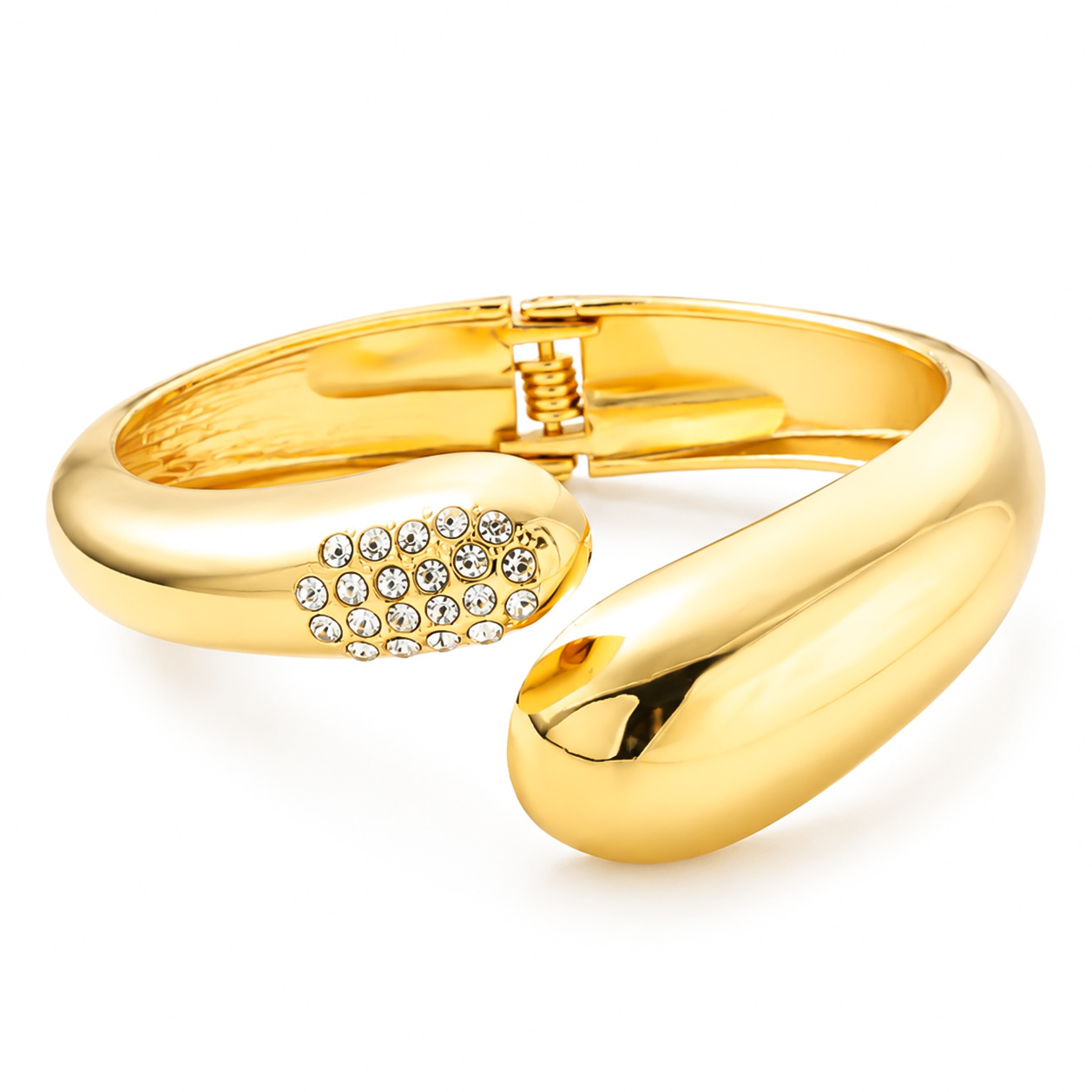 Pulsera Popular Transfronteriza Europea y Americana, Estilo Minimalista INS, Patrón de Onda Irregular, Joyería de Metal Brillante, Accesorios para Mujer