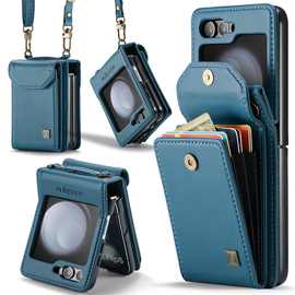 AutSpace适用三星Z Flip6手机壳防盗刷Z Filp5风琴卡包挂绳保护套