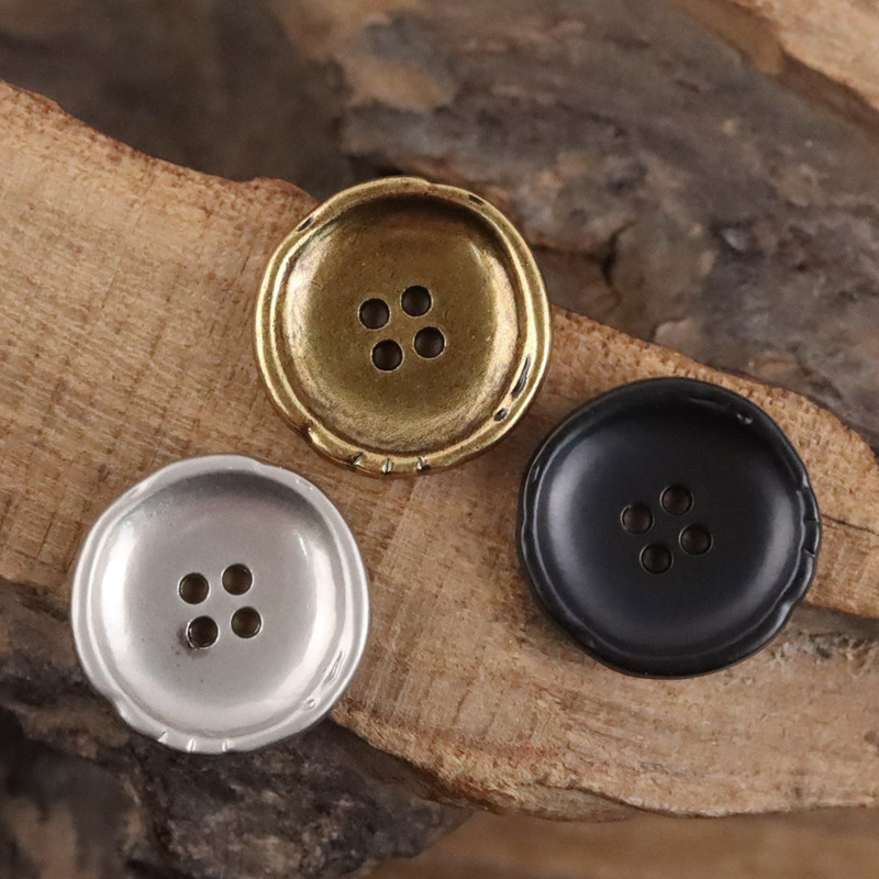 Antique Gold-Colored Irregular Vintage Metal Sweater Shirt Buttons, High-End Jeans, Leather Jacket, Black Coat Buttons Antique Gold-Colored Irregular Vintage Metal Sweater Shirt Buttons, High-End Jeans, Leather Jacket, Black Coat Buttons