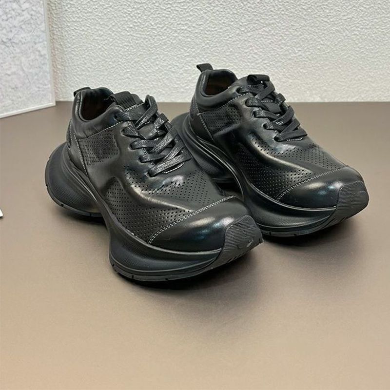 Versatile Thick-Soled Height-Increasing Sports Casual Shoes 2025 Autumn New Trendy Popular High-End Niche Dad Shoes