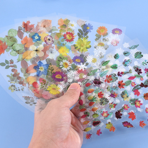 Poppy diy crystal glue mold variety of flower material sticker glue material glue filler
