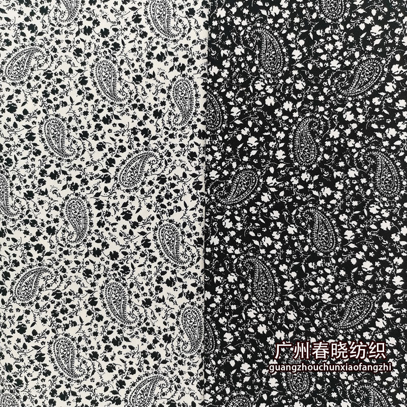 秋冬斜纹磨毛印花 简约腰果小碎花布 日韩防蚊裤连衣裙外衬衫面料