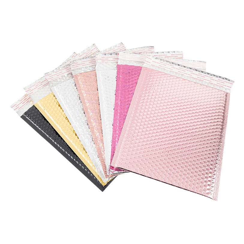 Bolsa de burbujas láser, bolsa ziplock, bolsa autoadhesiva gruesa a prueba de golpes, bolsa de espuma de película aluminizada, bolsa de película de burbujas, bolsa de embalaje