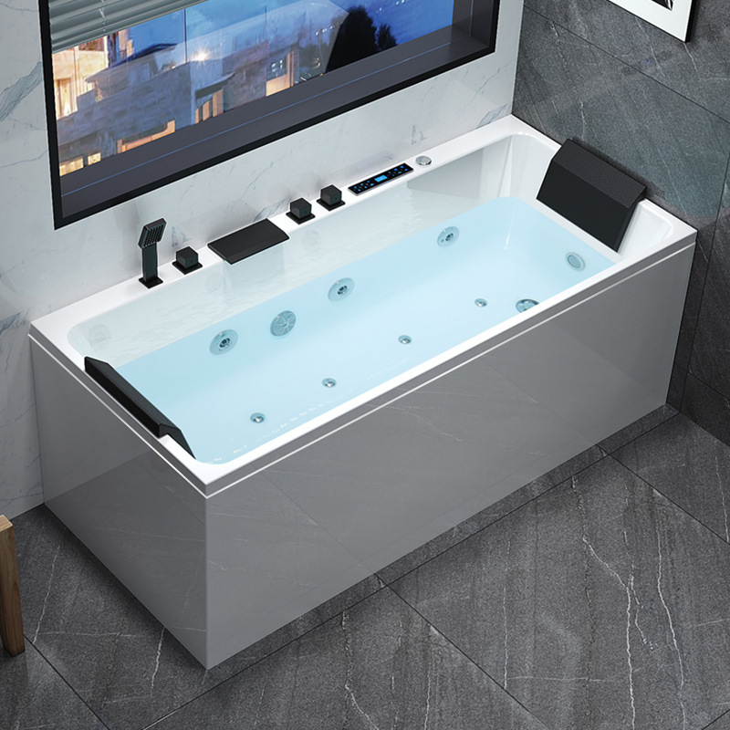 Bathtub Acrylic Small Apartment Household Independent Adult Surfing Constant Temperature Heating Jacuzzi 1.4-1.7 m