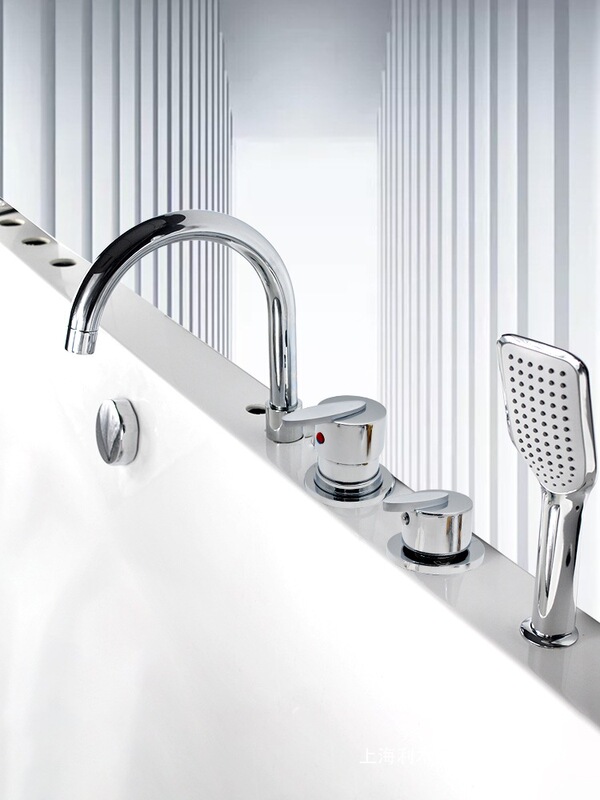 Bathtub Faucet All-Copper Hot and Cold Split Mixing Valve Two-Piece Switch Conversion Cylinder Side Shower Valve Accessories Bathtub Faucet All-Copper Hot and Cold Split Mixing Valve Two-Piece Switch Conversion Cylinder Side Shower Valve Accessories