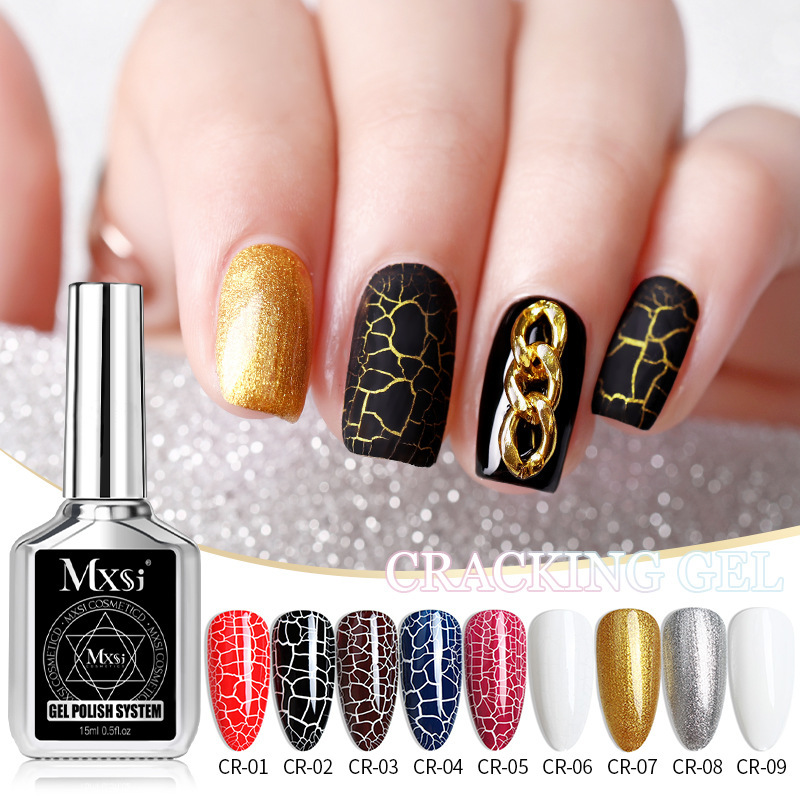 Crack Glue Nail Art Burst Nail Polish Glue Net Red All-match Color Crack Marble Pattern Phototherapy Glue for Nail Art Shop