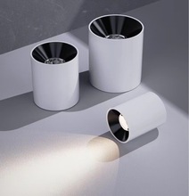 明装筒灯免开孔高端商照 防眩光透镜款无光斑 明装射灯套件外壳