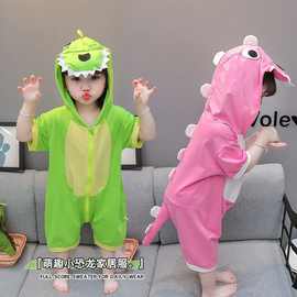 女童新款睡衣女宝宝动物造型连体衣卡通衣服超萌可爱夏季包屁哈衣