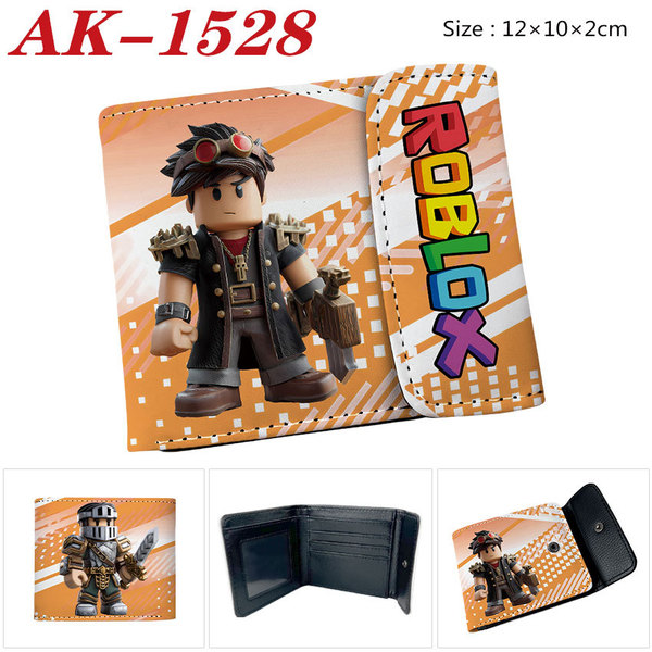 Roblox virtual world peripheral wallet printed PU leather short…