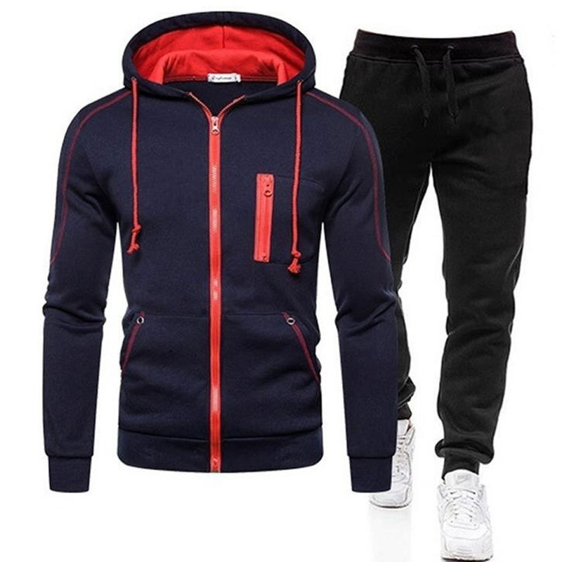 2022 AliExpress Amazon nuevo traje deportivo de los hombres Otoño e Invierno de manga larga suéter pantalones traje casual europeo y americano