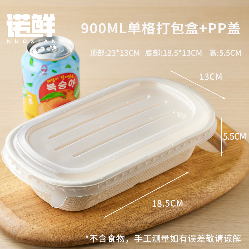 Caja de embalaje de frutas, caja de comidas desechable, viaje de primavera, picnic, camping, comida ligera, arroz cortado, doble división al aire libre