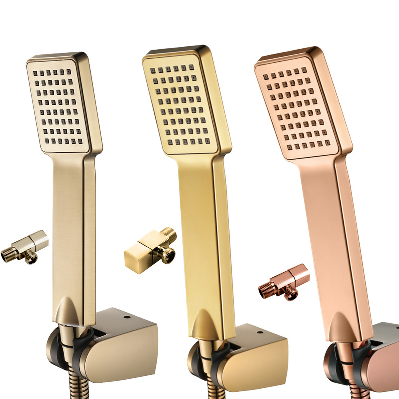 HIDEEP bathroom home handheld shower suit rose gold shower square shower head ABS manufacturers wholesale