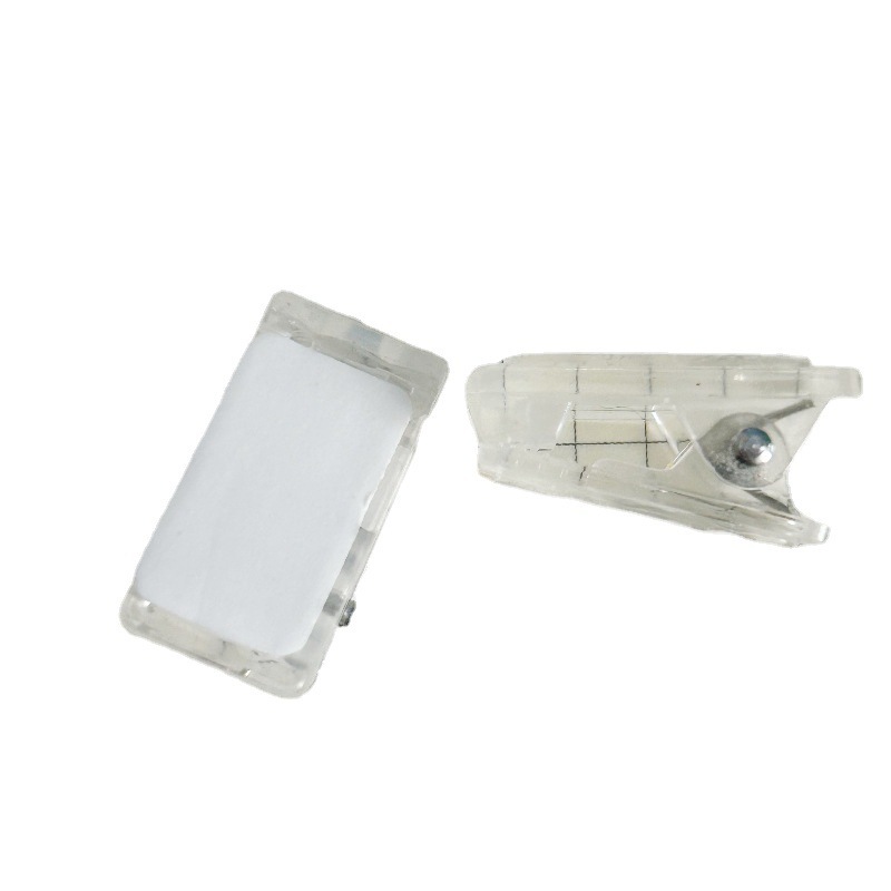 厳選されたプラスチック製の大きな透明 PP クリップ両面接着剤付き DIY ブッククリップノートクリップフォルダー学生収納クリップ|undefined