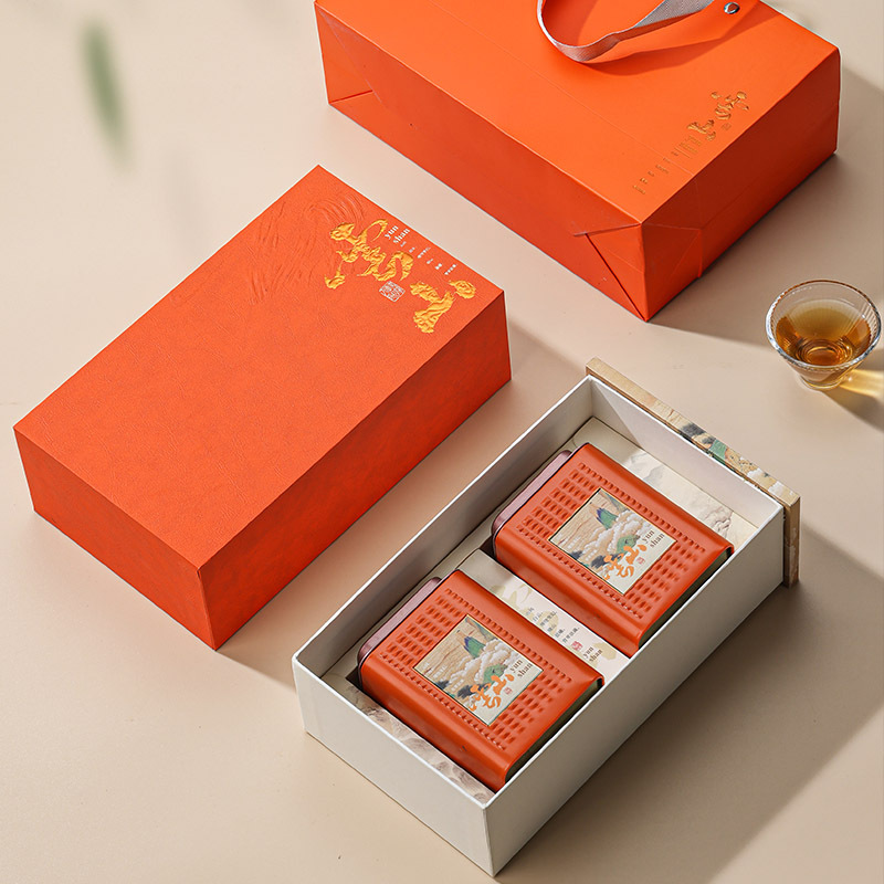 新款半斤裝茶葉罐鐵罐禮盒通用紅茶綠茶茶葉包裝盒空盒廠家