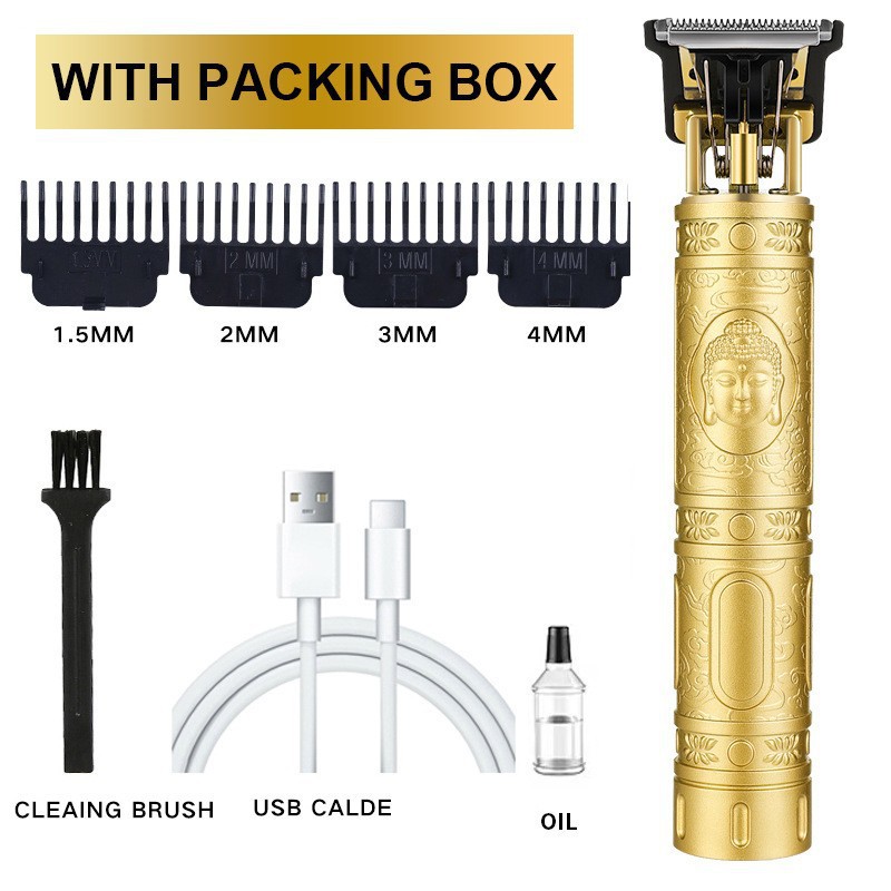 Transfronterizo T9 cortador de pelo eléctrico empujador cabeza de afeitar artefacto cabeza de aceite esculpida barbería cuchilla de afeitar eléctrica empujador al por mayor