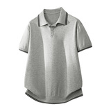 ZF8105-3D韩版翻领针织OLO衫老钱风夏季通勤时尚短袖T恤休闲，男装针织衫/毛衣，星座614