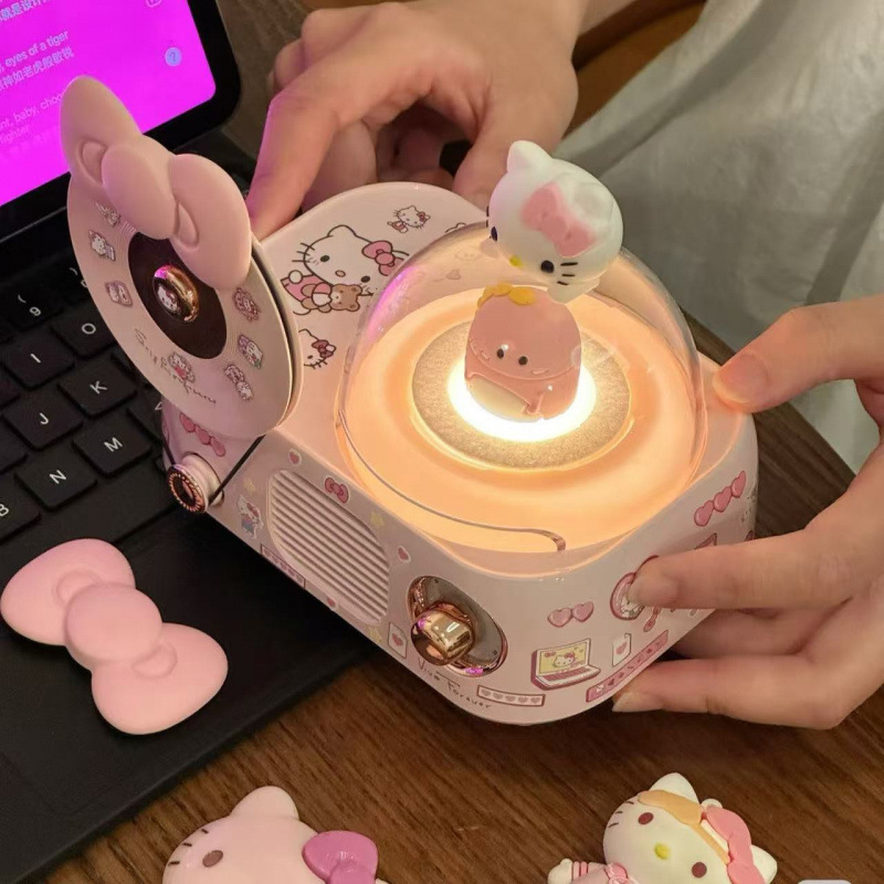 ハローキティオーディオ誕生日ギフト KT 猫小型 ktv 歌うマシン Bluetooth スピーカー女の子のための|undefined