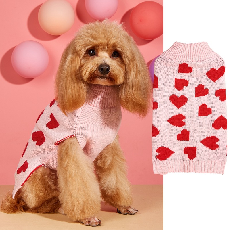 Süß Süss Acryl Valentinstag Herzform Kleidung Für Haustiere display picture 5