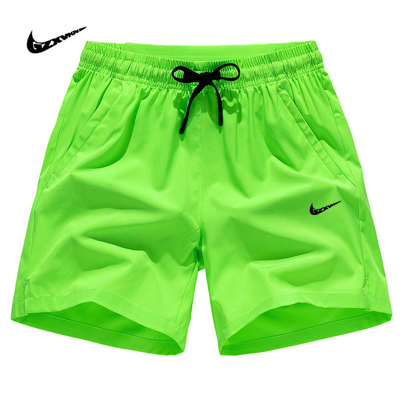 Summer Ice Silk Loose-Fitting Shorts with Back Pocket, Elastic Quick-Dry Casual Couple Sports Shorts for Men