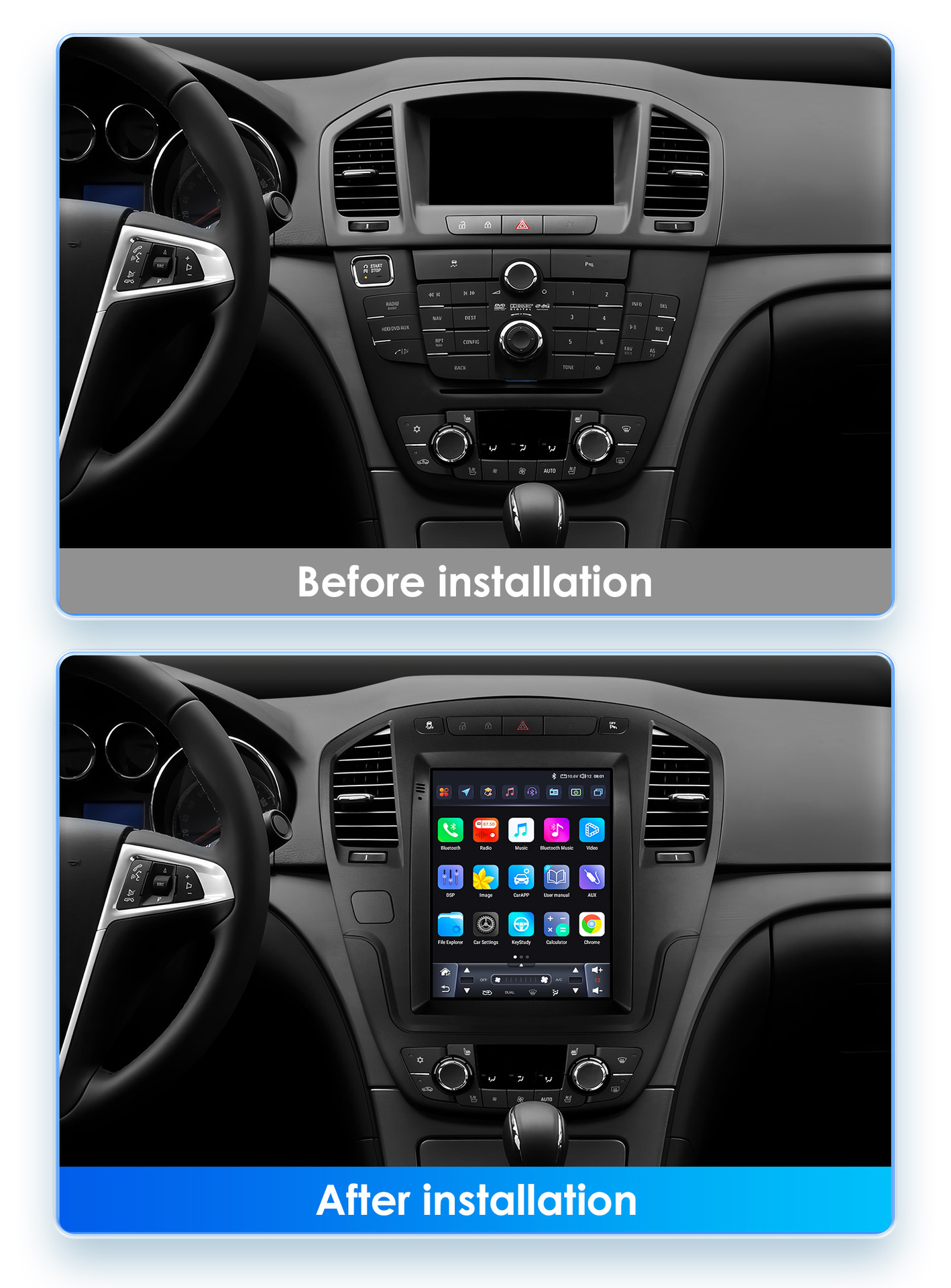 Suitable for 09-13 Regal Opel Sonic Sub-Opel Insignia Car Vertical Screen Android Navigator