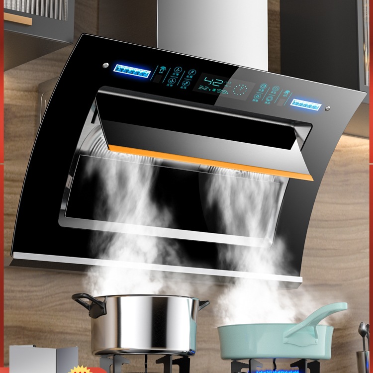 Good wife range hood household kitchen large suction double motor side suction automatic cleaning range hood