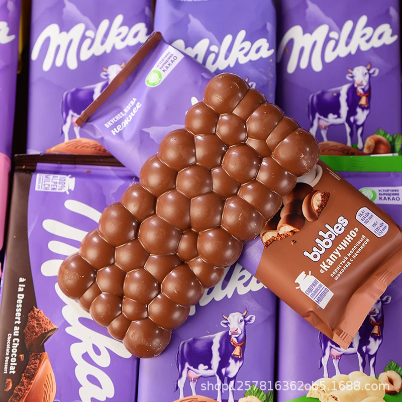 Импортированный шоколад (MILKA) большая плитка — ореховый молочный сэндвич, ассорти вкусов, ~100 г