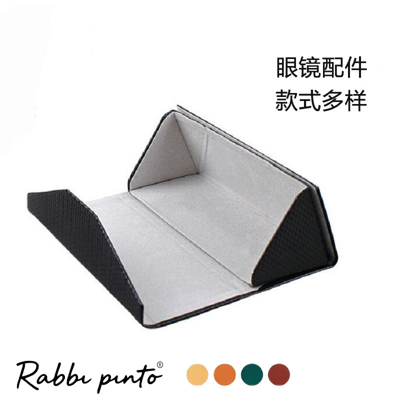 Glasses Case Pvc Sunglasses Case Anti-Pressure Folding Triangle Box Eva Mirror Box Portable Accessories Storage Sports Adjust Rope