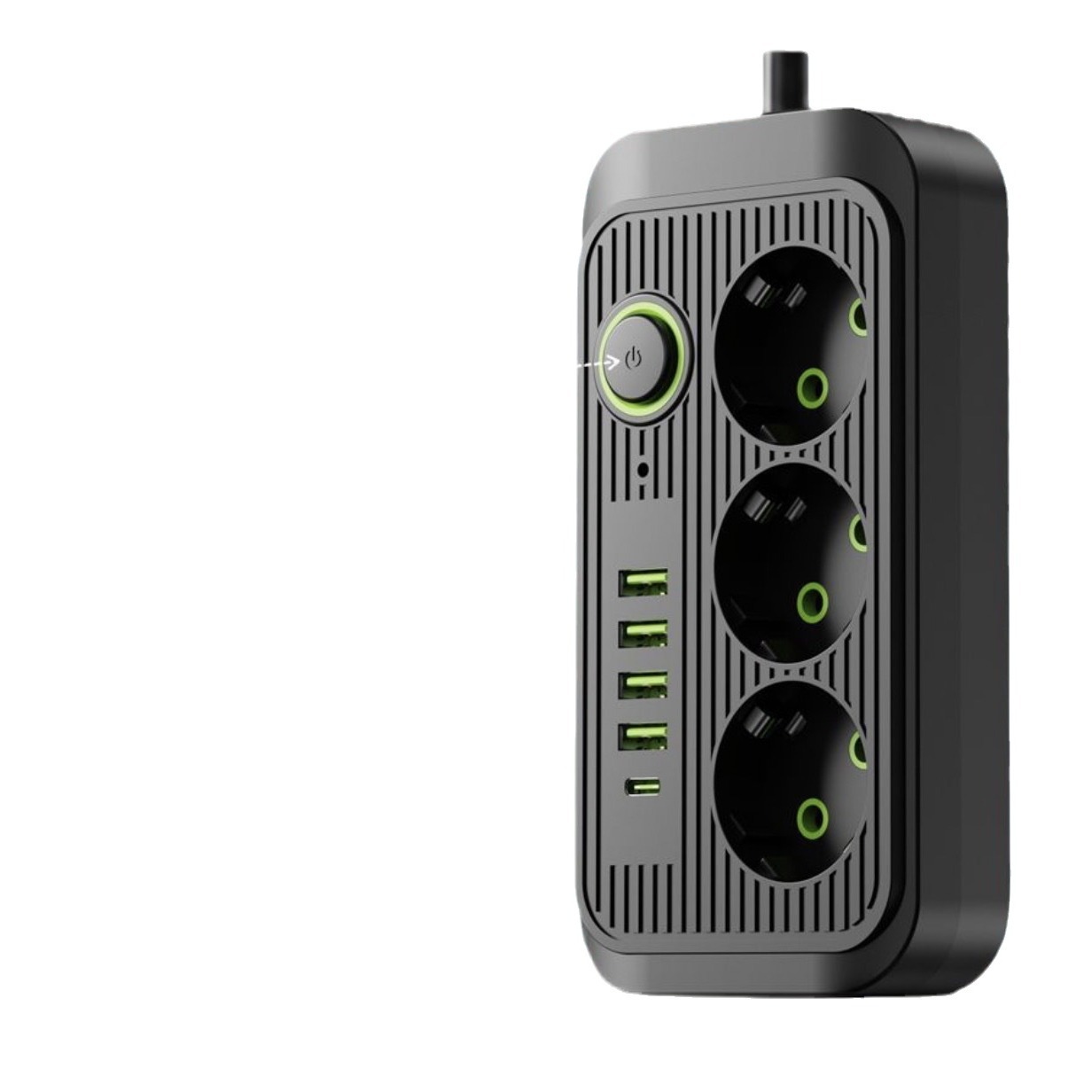 Comercio exterior ruso extensión protector de sobretensiones tipo C USB negro 3m enchufe europeo con interruptor
