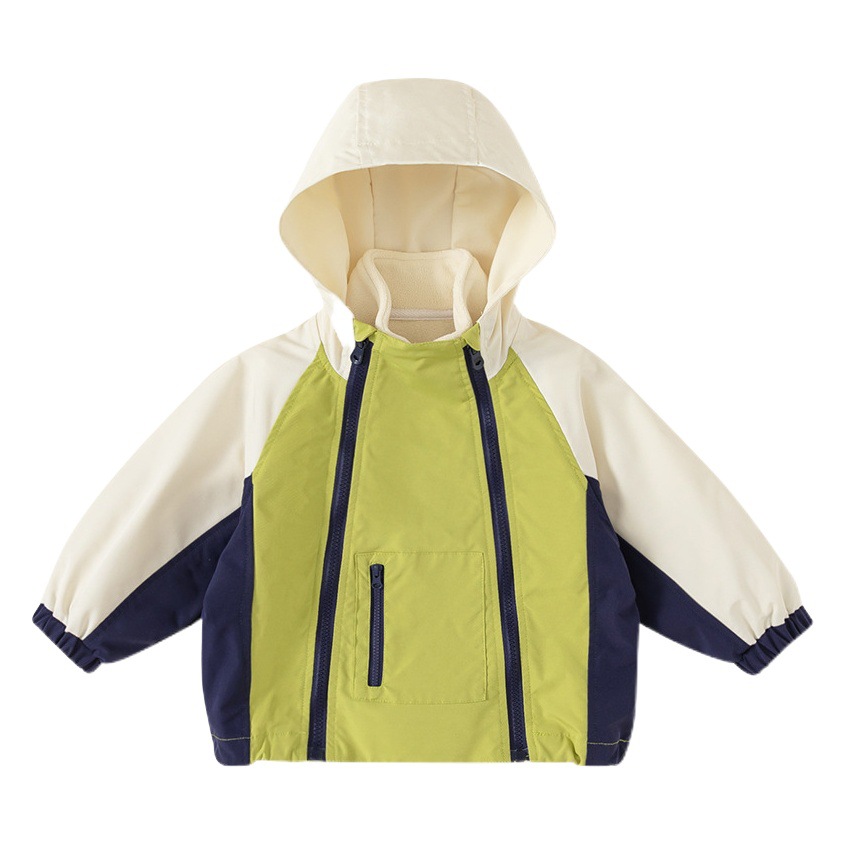 Beibei ciudad primavera nuevos niños chaqueta de tres pruebas niños y niñas tres en uno chaqueta de color a juego cardigan QY83093