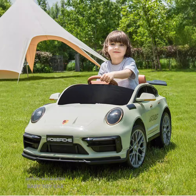 子供用電動四輪パトカー赤ちゃんポルシェリモコン玩具付き充電可能ベビーカーrideoncar|undefined