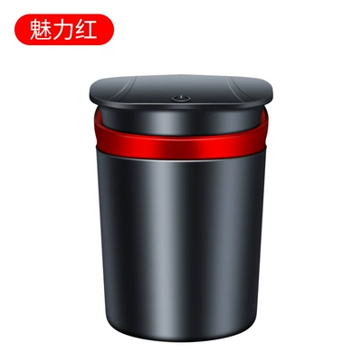 Car ashtray with light car trash - blackred-edge-006led-light-ashtraysingle