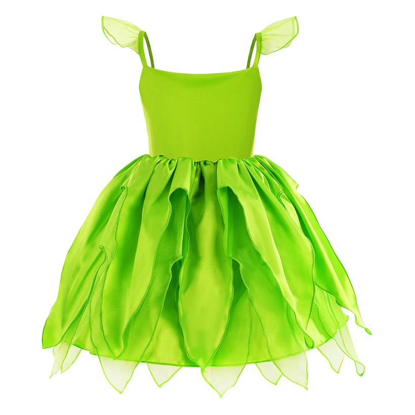 Vestido de rendimiento de los niños, vestido de rendimiento de los niños, maravilloso vestido de hadas Tinker Bell, vestido de princesa de rol, INS Christmas Elf