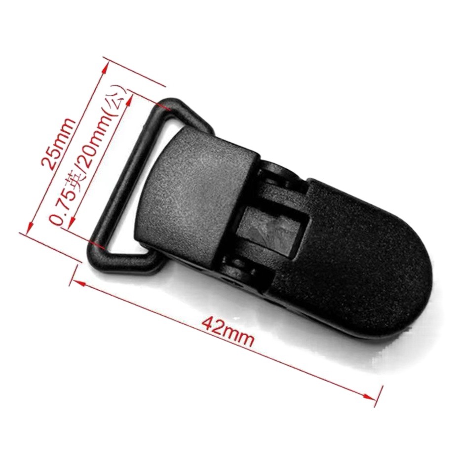 Clip de chupete de plástico clip de cocodrilo de protección ambiental en stock Certificado de licencia de fábrica clip de saliva clip de toalla anti-caída con hebilla de clip de pico de pato