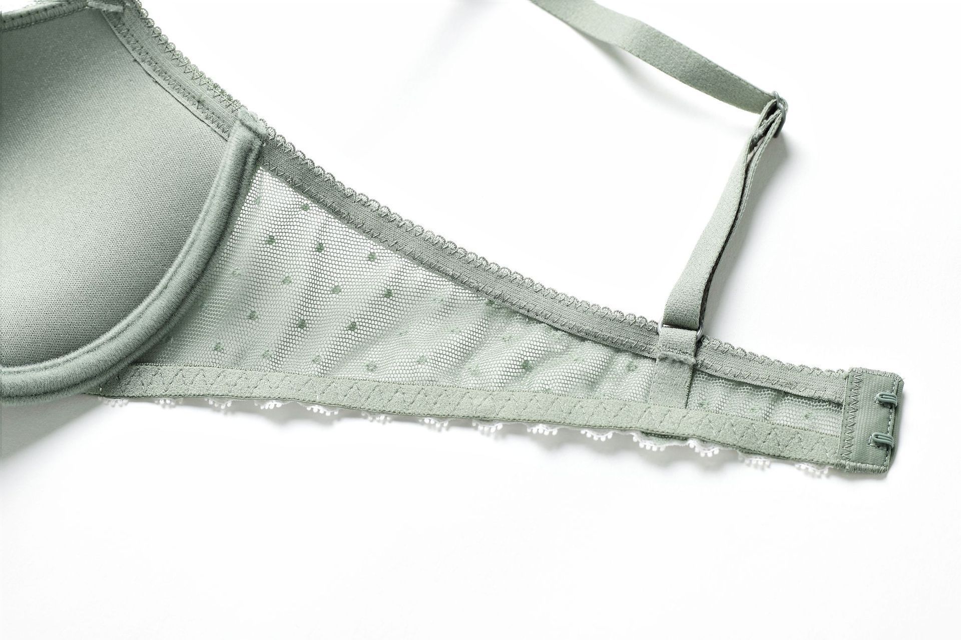 1781 Top Support Thin Bottom Thick Cotton Cushion Steel Ring Gathering Sexy Lace Women's Underwear Bra Set_voghion.com