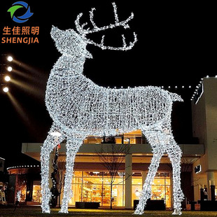 Led Sika Deer Shaped Lamp Outdoor Landscape Lighting Decorative Lamp Animal Sketch Lamp Shopping Mall Park Decorative Lamp